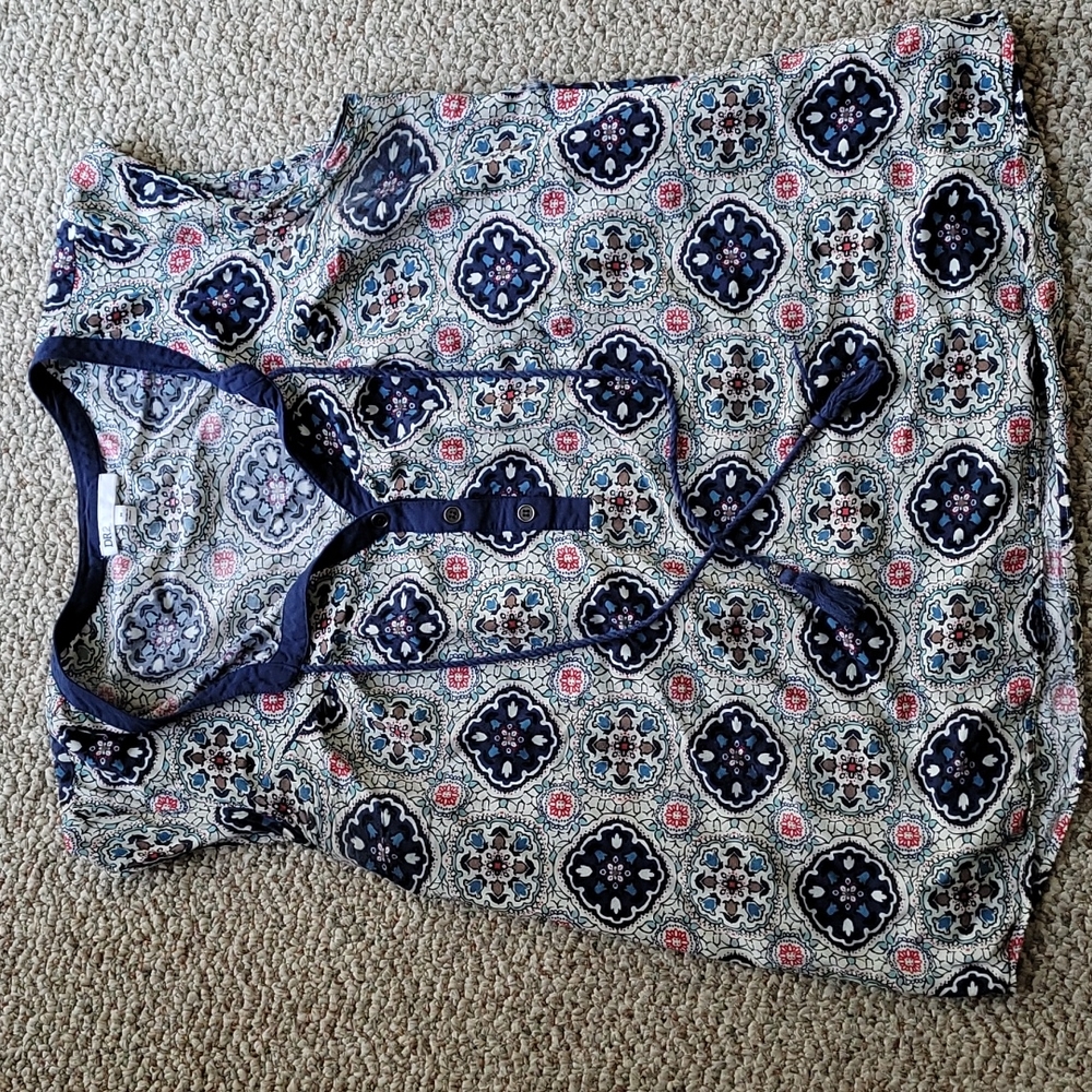 Women's Cap Sleeve Boho Top Sz M
